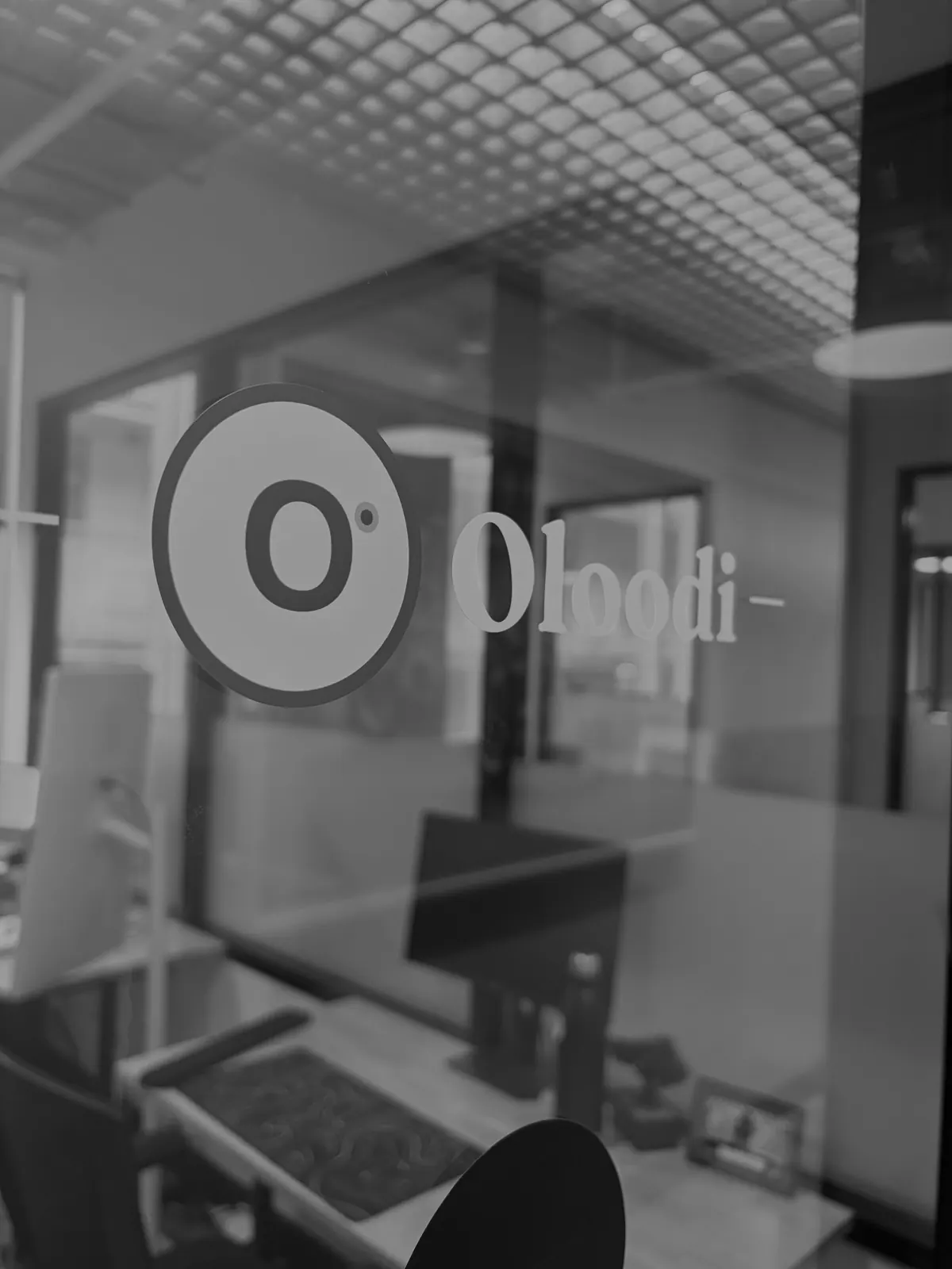 The Oloodi studio door, downtown Montreal