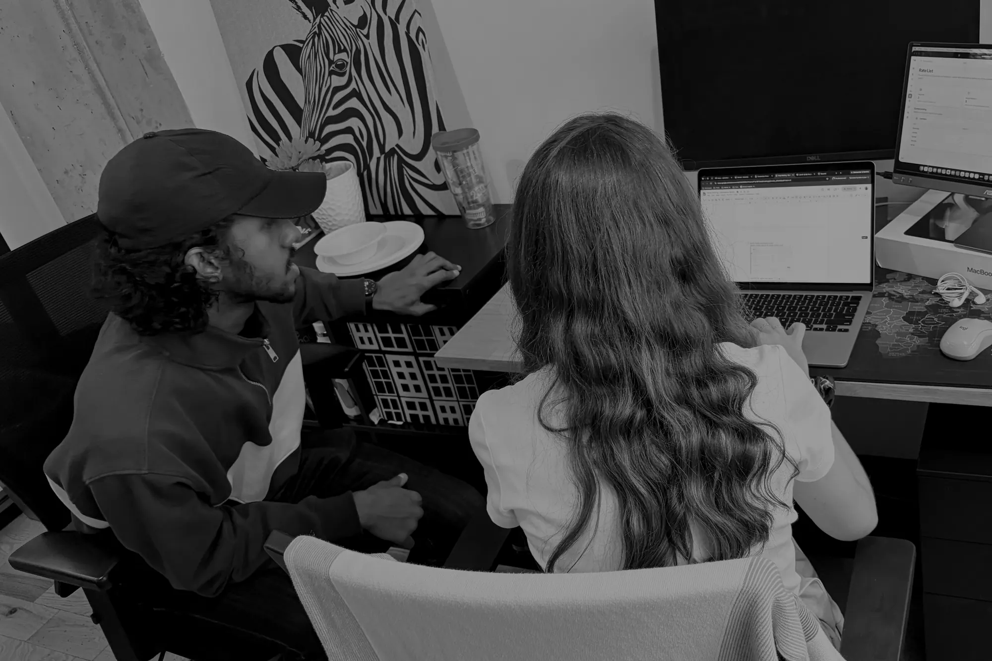 Two Oloodi developers pairing on a build session, Montreal