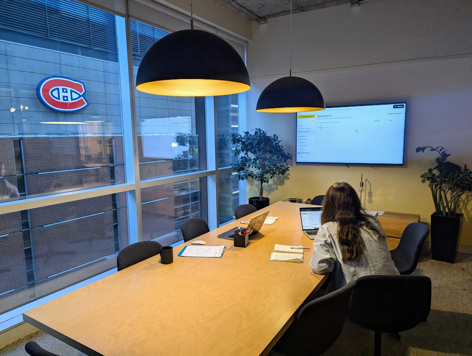 A focused work session in the Oloodi studio meeting room